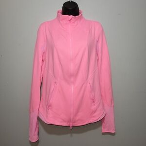 ☀️ Zella Bright Highlighter Pink Athletic Track Jacket.